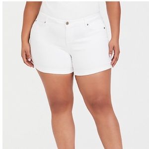 White Denim Shorts